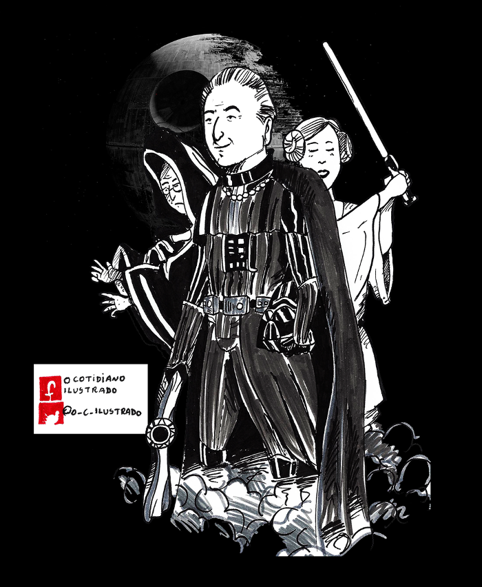 Temer Versão Star Wars, criada por "O Cotidiano Ilustrado"